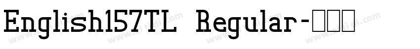 English157TL Regular字体转换